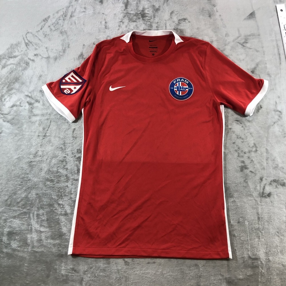 Fram Sportsklubben Jersey Mens Medium Red Soccer Football Nike Dri-FIT #13